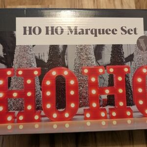 HO HO Marquee Set - Red